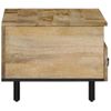 Mesa De Centro De Madera Maciza Mango 80x54x40 Cm Marrón