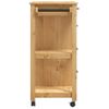 Carrito De Cocina Monza Madera Maciza De Pino 84x40x90 Cm Marrón