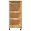 Vidaxl Carrito De Cocina Monza Madera Maciza De Pino 84x40x90 Cm Marrón