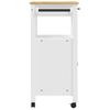 Carrito De Cocina Monza Madera Maciza De Pino 60x40x90 Cm Blanco