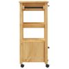 Vidaxl Carrito De Cocina Monza Madera Maciza De Pino 48x40x90 Cm Marrón