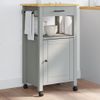 Vidaxl Carrito De Cocina Monza Madera Maciza De Pino 48x40x90 Cm Gris