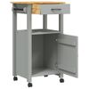 Vidaxl Carrito De Cocina Monza Madera Maciza De Pino 48x40x90 Cm Gris