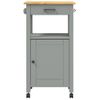 Vidaxl Carrito De Cocina Monza Madera Maciza De Pino 48x40x90 Cm Gris