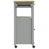 Vidaxl Carrito De Cocina Monza Madera Maciza De Pino 48x40x90 Cm Gris