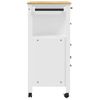 Vidaxl Carrito De Cocina Monza Madera Maciza De Pino 84x40x90 Cm Blanco