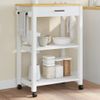 Vidaxl Carrito De Cocina Monza Madera Maciza De Pino 60x40x90 Cm Blanco