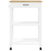 Vidaxl Carrito De Cocina Monza Madera Maciza De Pino 60x40x90 Cm Blanco