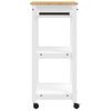 Vidaxl Carrito De Cocina Monza Madera Maciza De Pino 60x40x90 Cm Blanco