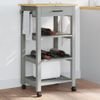 Vidaxl Carrito De Cocina Monza Madera Maciza De Pino 48x40x90 Cm Gris