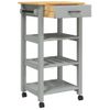 Vidaxl Carrito De Cocina Monza Madera Maciza De Pino 48x40x90 Cm Gris