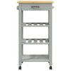 Vidaxl Carrito De Cocina Monza Madera Maciza De Pino 48x40x90 Cm Gris