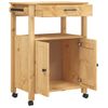 Vidaxl Carrito De Cocina Monza Madera Maciza De Pino 60x40x90 Cm Marrón