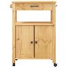 Vidaxl Carrito De Cocina Monza Madera Maciza De Pino 60x40x90 Cm Marrón