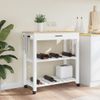 Carrito De Cocina Monza Madera Maciza De Pino 84x40x90 Cm Blanco