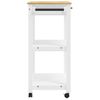 Carrito De Cocina Monza Madera Maciza De Pino 84x40x90 Cm Blanco