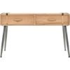 Mesa Consola De Madera De Abeto Maciza 115x40,5x76 Cm Marrón