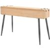 Mesa Consola De Madera De Abeto Maciza 115x40,5x76 Cm Marrón