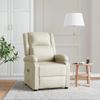 Vidaxl Sillón De Masaje De Cuero Sintético Crema