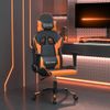 Silla Gaming De Masaje Cuero Sintético Negro Y Naranja