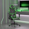 Silla Gaming De Masaje Cuero Sintético Negro Y Verde