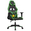 Silla Gaming De Masaje Cuero Sintético Negro Y Verde