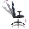 Silla Gaming De Masaje Cuero Sintético Negro Y Azul