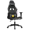 Silla Gaming De Masaje Cuero Sintético Negro Y Camuflaje Multicolor