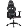 Silla Gaming De Masaje Cuero Sintético Negro Y Gris