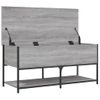 Vidaxl Banco De Almacenaje Madera Ingeniería Gris Sonoma 100x42,5x47cm