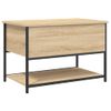 Vidaxl Banco Almacenaje Madera Ingeniería Roble Sonoma 70x42,5x47 Cm Marrón