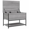 Vidaxl Banco De Almacenaje Madera Ingeniería Gris Sonoma 70x42,5x47 Cm