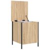 Vidaxl Banco Almacenaje Madera Ingeniería Roble Sonoma 40x42,5x50 Cm Marrón