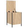 Vidaxl Banco Almacenaje Madera Ingeniería Roble Sonoma 40x42,5x50 Cm Marrón