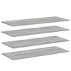 Estantes Pared 4 Uds Madera Ingeniería Gris Sonoma 100x40x1,5cm