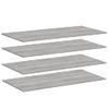 Estantes Pared 4 Uds Madera Ingeniería Gris Sonoma 100x50x1,5cm