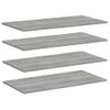 Estantes Pared 4 Uds Madera Ingeniería Gris Sonoma 80x40x1,5 Cm