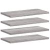 Estantes Pared 4 Uds Madera Ingeniería Gris Sonoma 40x20x1,5 Cm