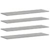 Estantes Pared 4 Uds Madera Ingeniería Gris Sonoma 100x30x1,5cm