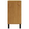 Cómoda Flam Madera Maciza De Pino 110x40x80 Cm Marrón