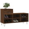 Vidaxl Mueble Zapatero Madera Contrachapada Roble Marrón 102x36x60 Cm