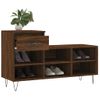 Vidaxl Mueble Zapatero Madera Contrachapada Roble Marrón 102x36x60 Cm