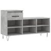 Vidaxl Mueble Zapatero Madera Contrachapada Gris Hormigón 102x36x60 Cm