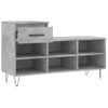 Vidaxl Mueble Zapatero Madera Contrachapada Gris Hormigón 102x36x60 Cm