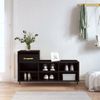 Vidaxl Mueble Zapatero Madera Contrachapada Negro 102x36x60 Cm