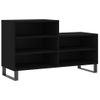 Vidaxl Mueble Zapatero Madera Contrachapada Negro 102x36x60 Cm