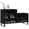 Vidaxl Mueble Zapatero Madera Contrachapada Negro 102x36x60 Cm