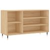 Vidaxl Mueble Zapatero Madera Contrachapada Roble Sonoma 102x36x60 Cm Marrón