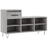 Vidaxl Mueble Zapatero Madera Contrachapada Gris Sonoma 102x36x60 Cm