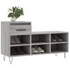 Vidaxl Mueble Zapatero Madera Contrachapada Gris Sonoma 102x36x60 Cm